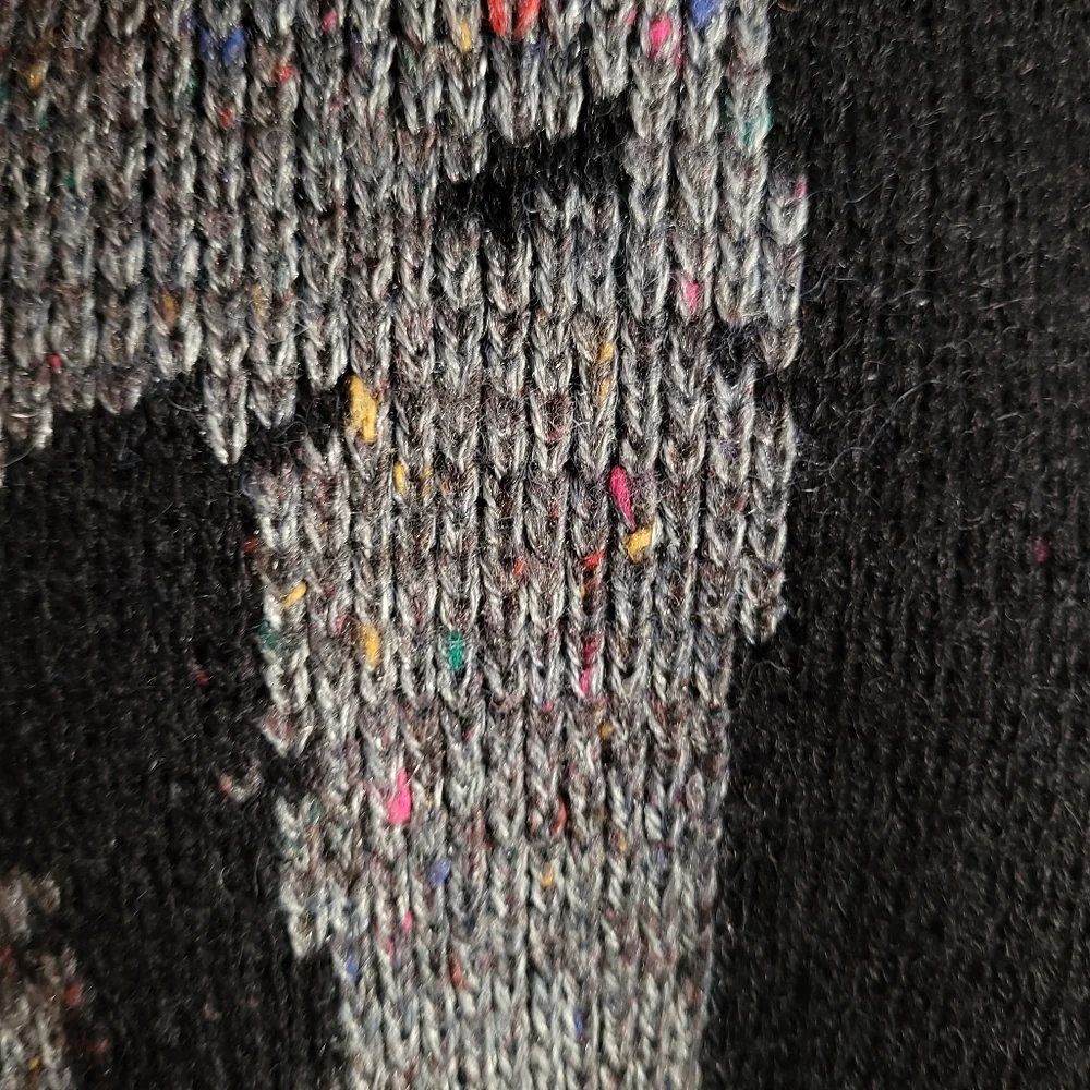 Vintage 80s Novelty Sweater Vest Tic-Tac-Toe Pattern - Picture 6 of 8